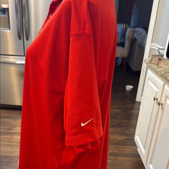 Nike Mens Golf Dri-Fit  Polo XL Red - Picture 3 of 4